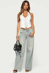 Biri Studded Halter Top