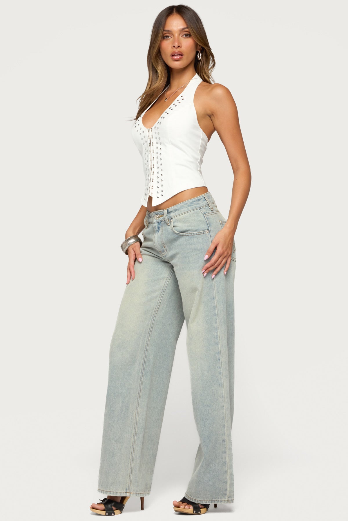 Biri Studded Halter Top