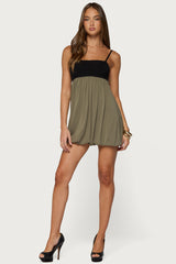 Jonna Contrast Bubble Mini Dress