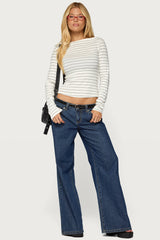 Tamarya Striped Long Sleeve Top