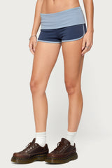 Zeala Contrast Foldover Shorts