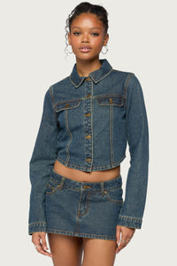 Dayla Cropped Denim Jacket