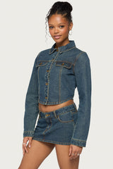 Dayla Cropped Denim Jacket