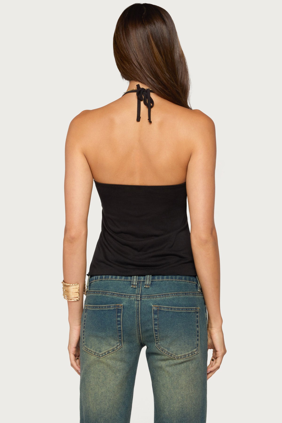 Ivana Studded Halter Top