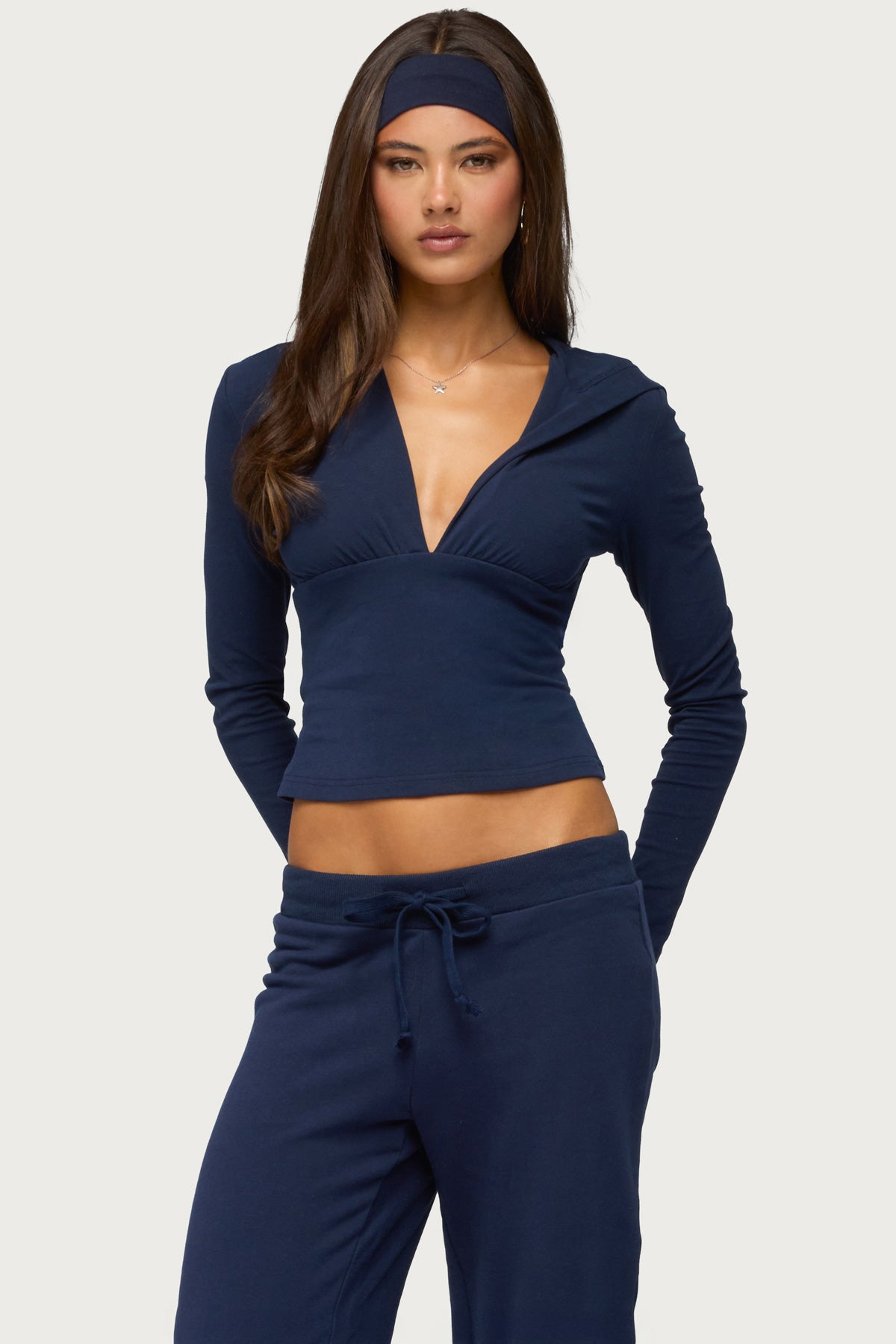 Natashah Hooded Long Sleeve Top – edikted