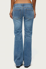 Anola Studded Low Rise Bootcut Jeans