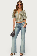 Alwyn Flutter Crochet Zigzag Top