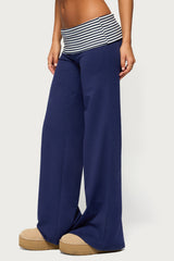 Maci Striped Foldover Pants