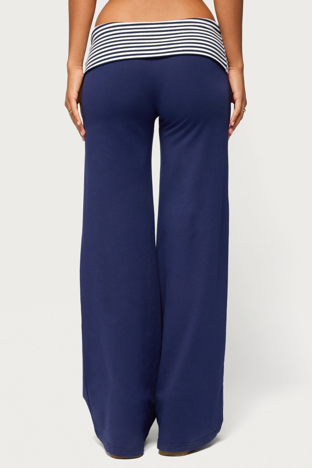 Maci Striped Foldover Pants
