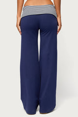 Maci Striped Foldover Pants