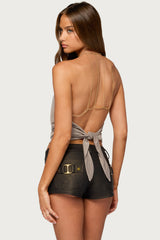 Yanda Chain Backless Top