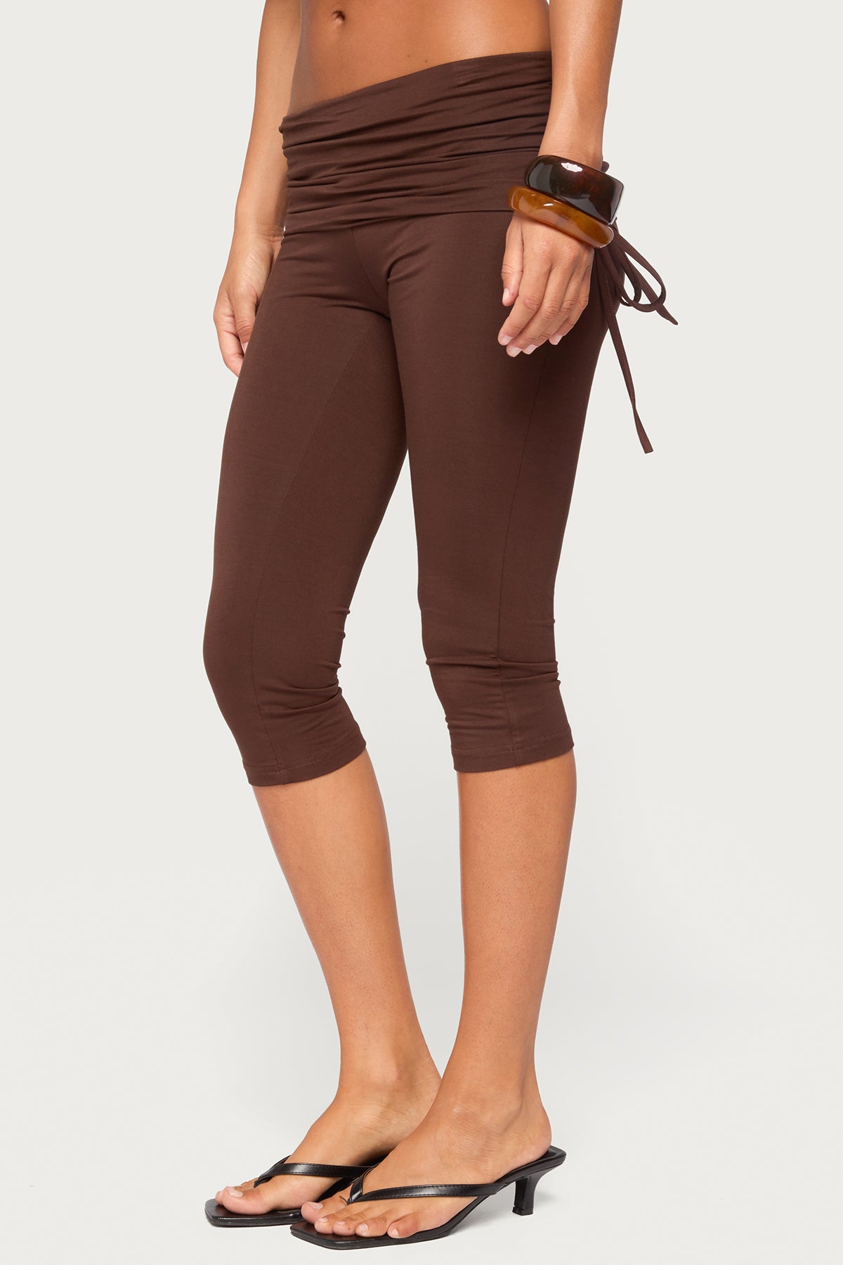 Bardi Drawstring Foldover Capri Pants