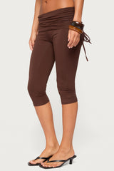 Bardi Drawstring Foldover Capri Pants