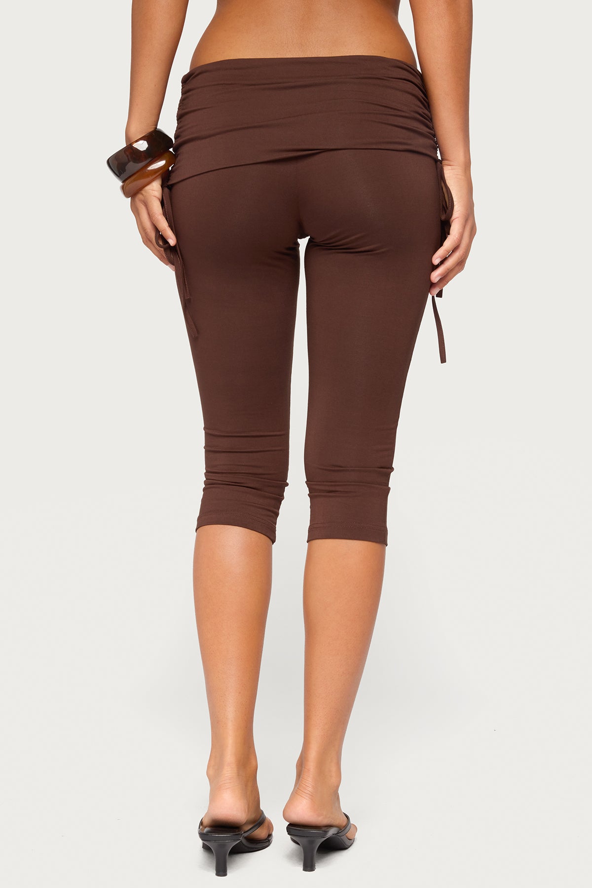 Bardi Drawstring Foldover Capri Pants