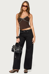 Aika Beaded Ruched Tank Top