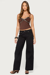 Aika Beaded Ruched Tank Top