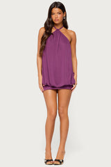 Faine Bubble Mini Halter Dress
