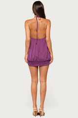 Faine Bubble Mini Halter Dress