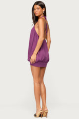 Faine Bubble Mini Halter Dress