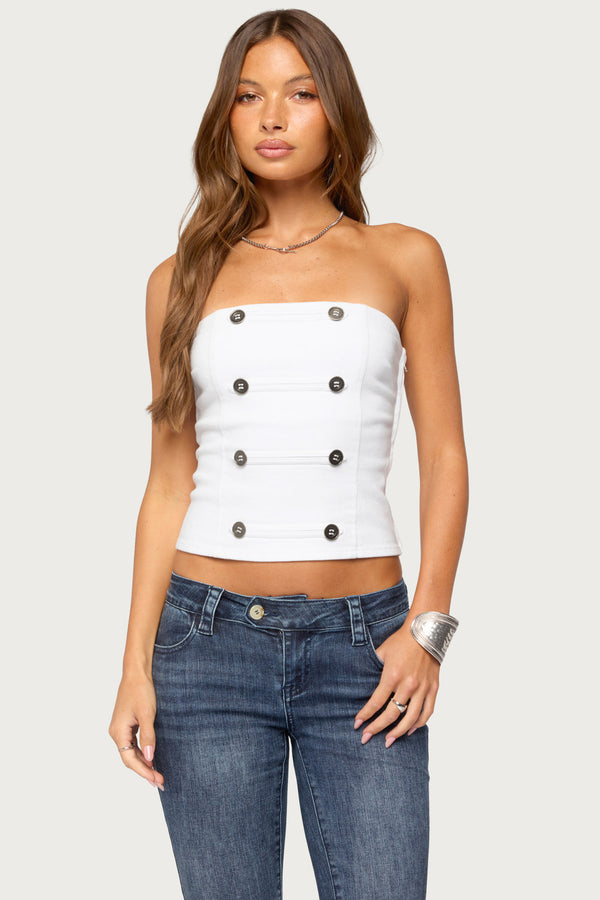 Tanda Napoleon Strapless Top