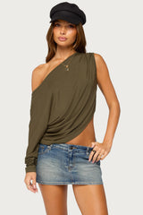 Kaily Off Shoulder Asymmetric Top