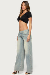 Neila Twist Front Cropped Top