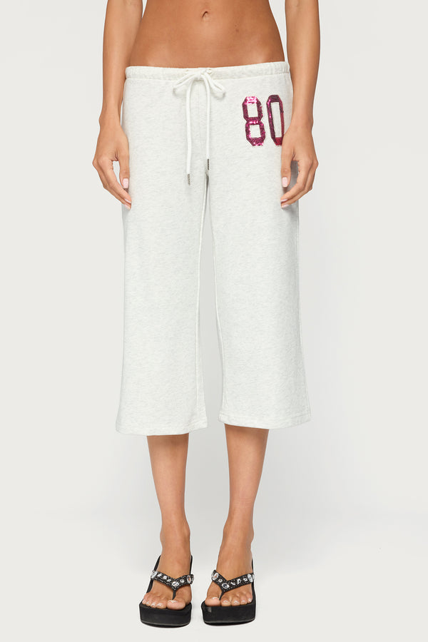 80 Sequin Capri Sweatpants