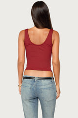 Rali Lacey V Neck Top