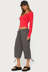 Feva V Neck Long Sleeve Top