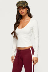 Feva V Neck Long Sleeve Top