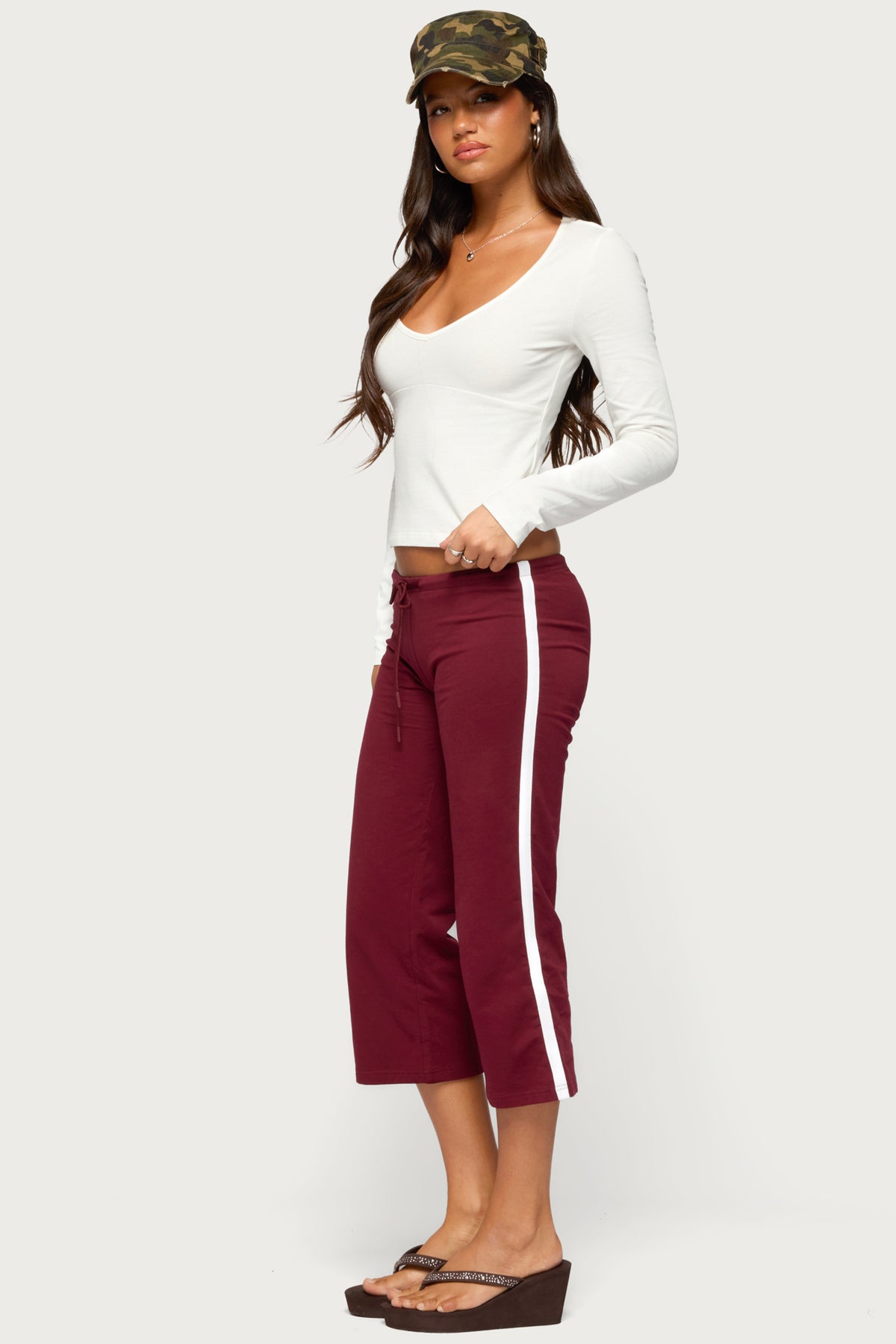 Feva V Neck Long Sleeve Top