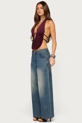 Eina Cowl Neck Halter Top