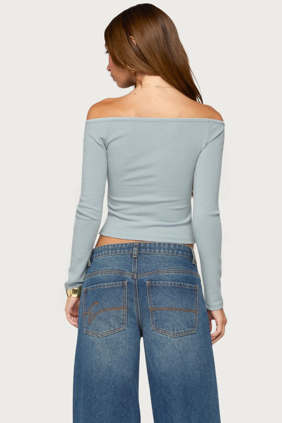 Asli Off Shoulder Fit Twisted Top