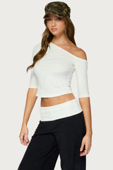 Abie Off Shoulder Three-Quarter Sleeve Top