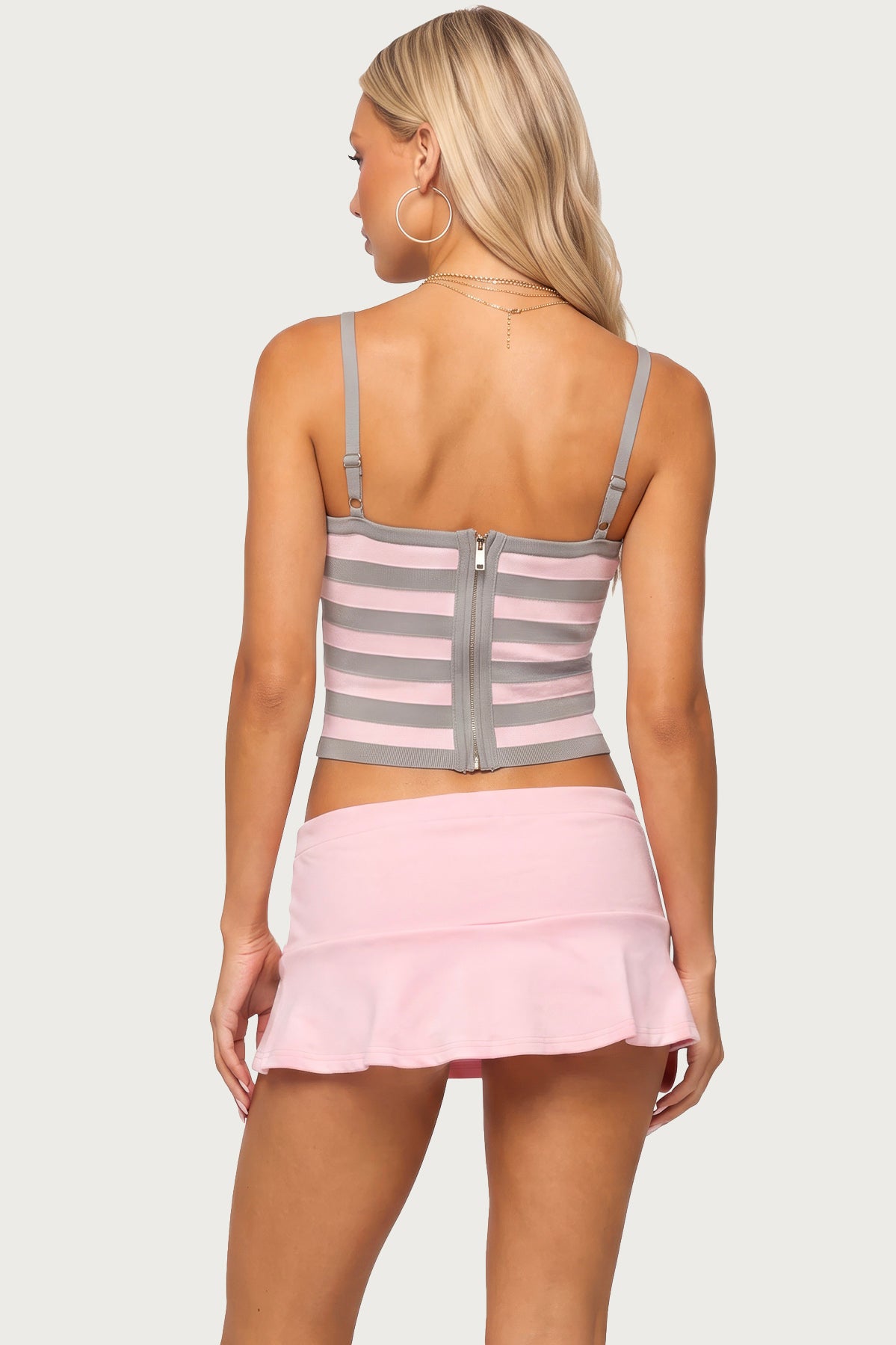 Harla Striped Knit Bandage Top
