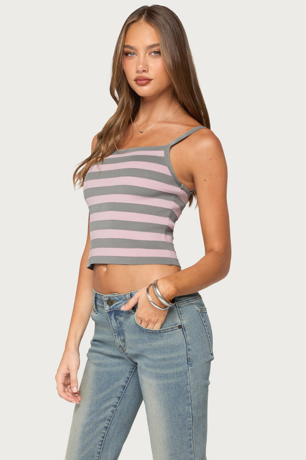 Harla Striped Knit Bandage Top