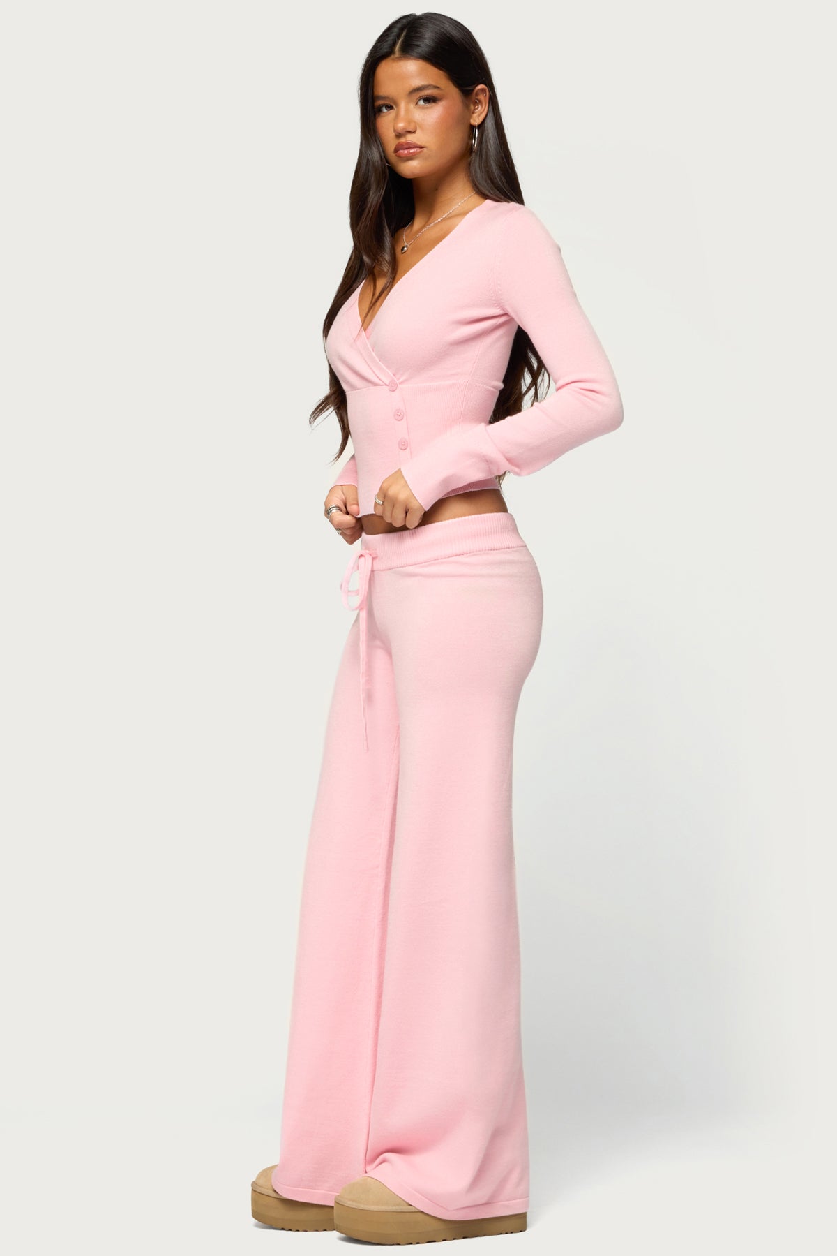 Eddie Knit Long Sleeve Wrap Top