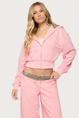 Camo Cool Contrast Zip Up Hoodie