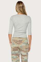 Quila Ribbed Three-Quarter Sleeve Top