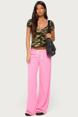 Teana Contrast Camo Top