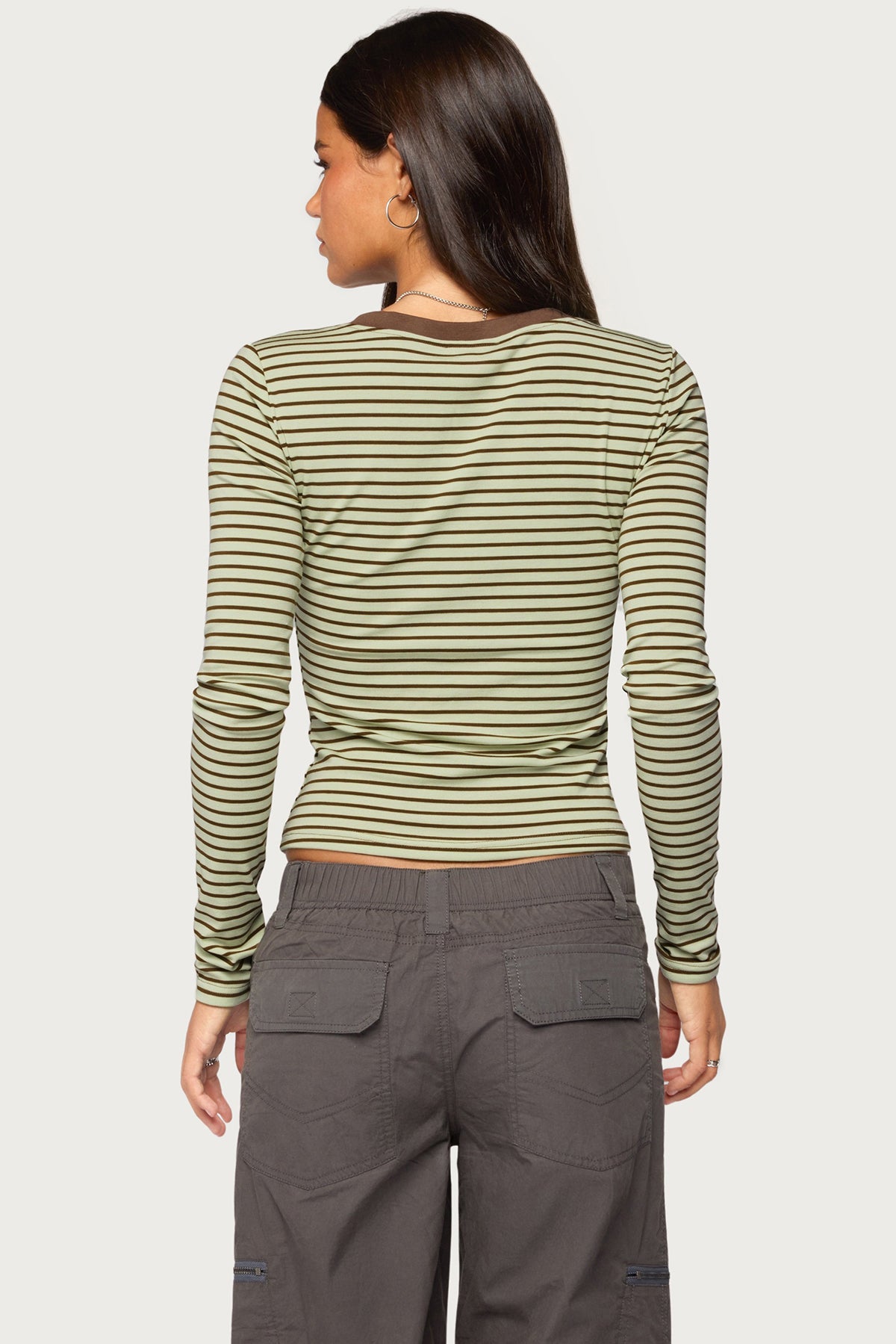 Yania Striped Long Sleeve Top