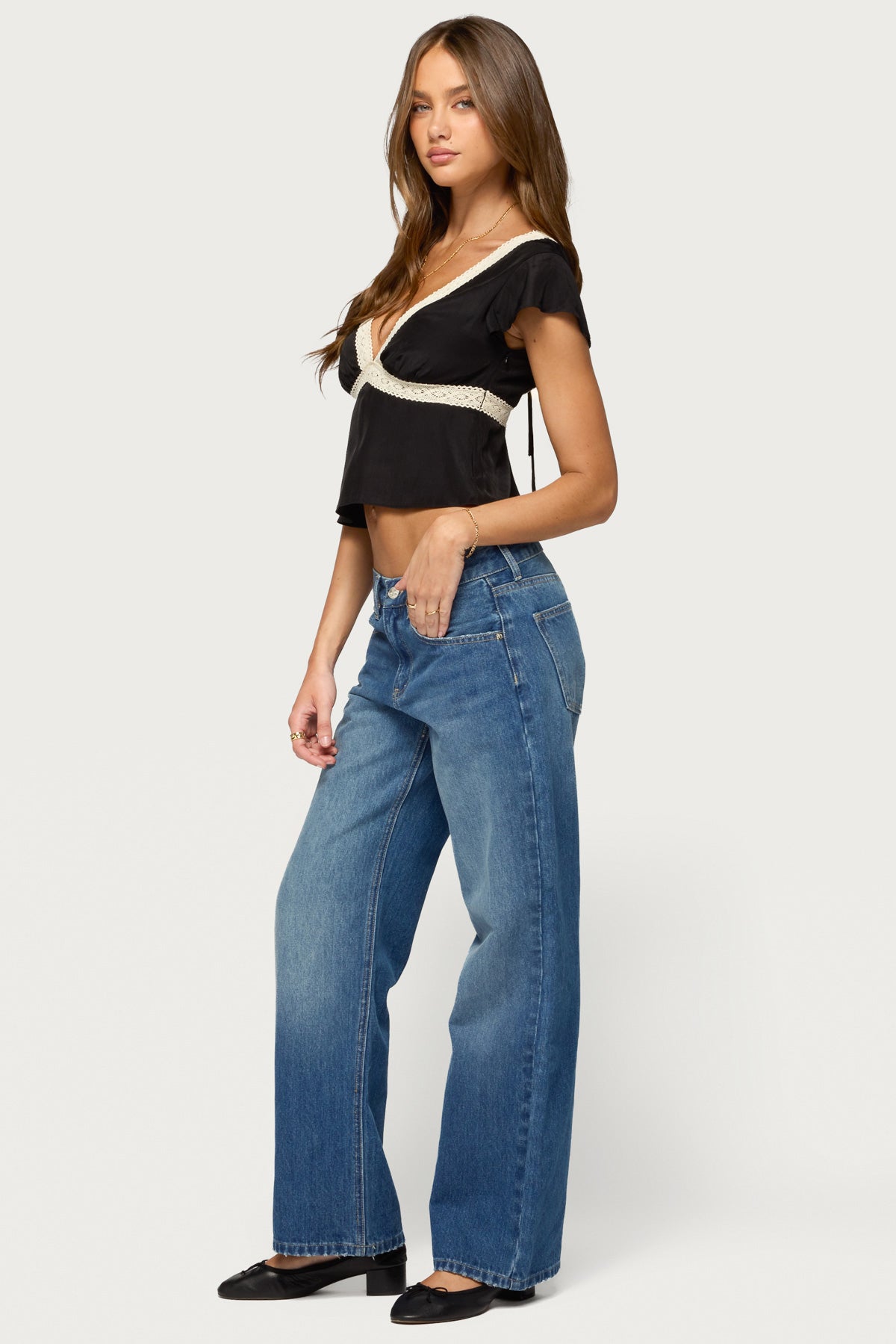 Kaela Lacey Flutter Sleeve Top