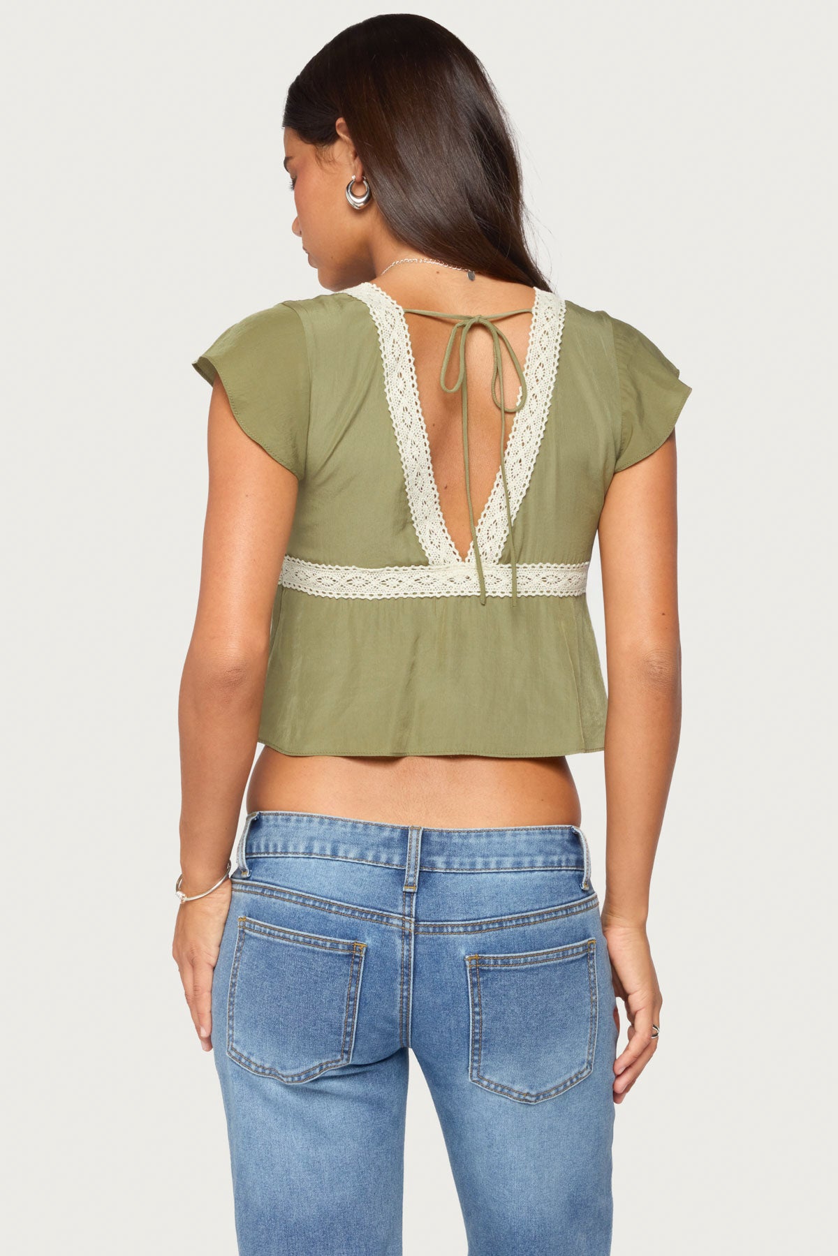Kaela Lacey Flutter Sleeve Top