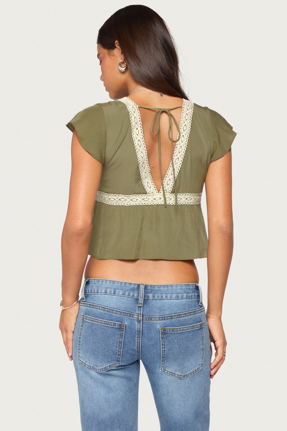 Kaela Lacey Flutter Sleeve Top