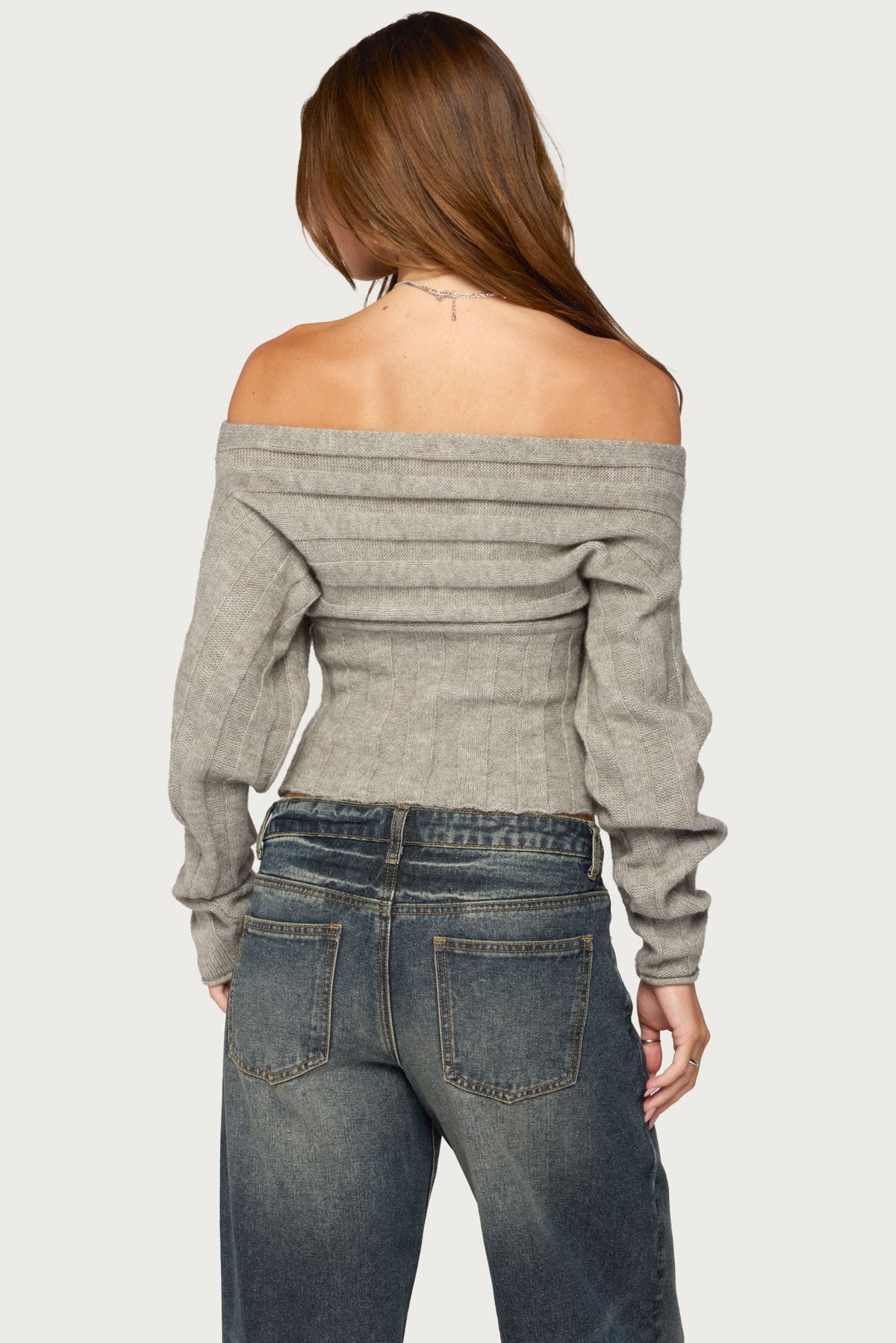 Leva Off Shoulder Knitted Sweater