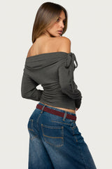 Celie Off Shoulder Tie Top