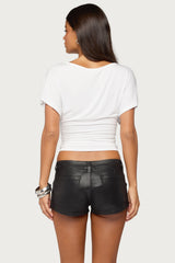 Fari Hook & Eye Ruched Top