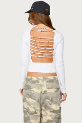 Coeli Beaded Strappy Open Back Top
