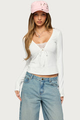 Saela Lacey Long Sleeve Top