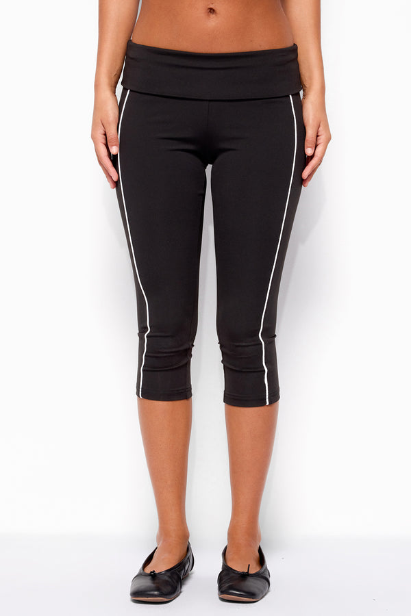 Halleigh Stripey Foldover Capri Pants